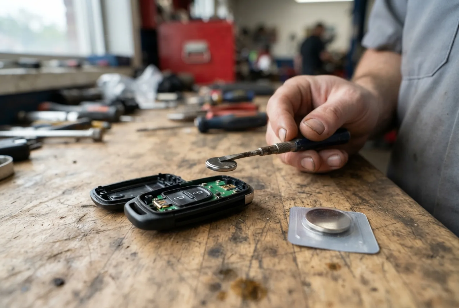 Car key programming in Rockville: replacing the coin battery in a car key fob