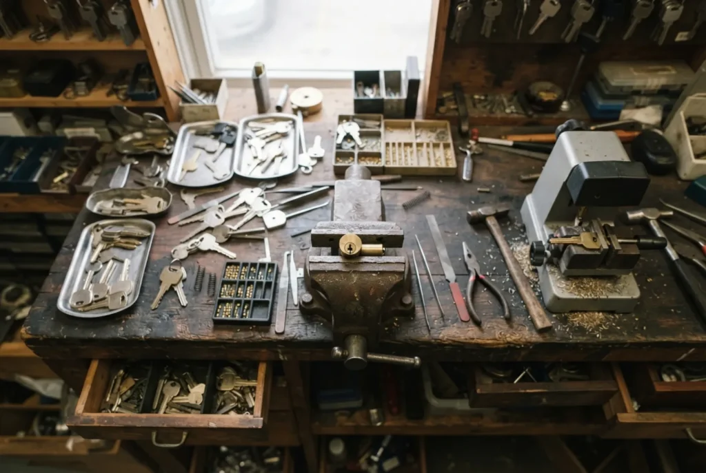At the bench — A1 Super Locksmith Services