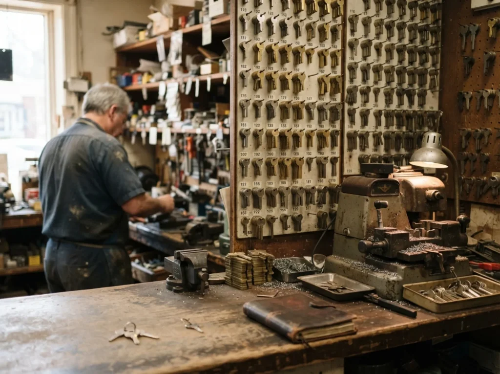 The Rockville locksmith shop counter