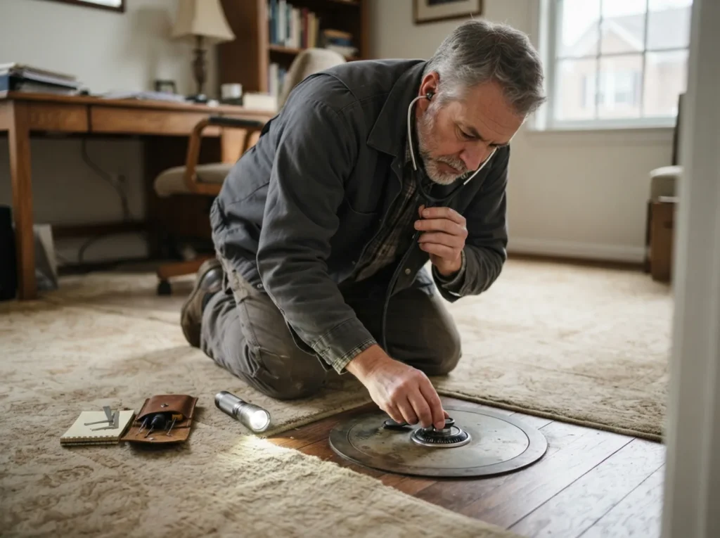 Opening a home safe